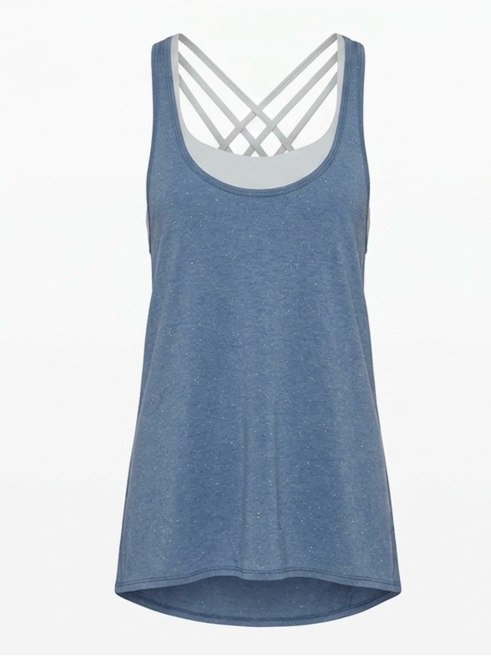 lululemon athletica Heathered Blue Crossback Tank Top